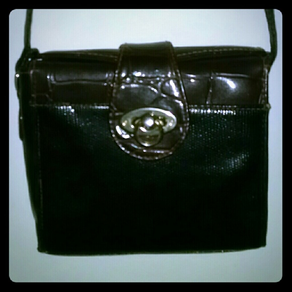 Vintage black brown bag